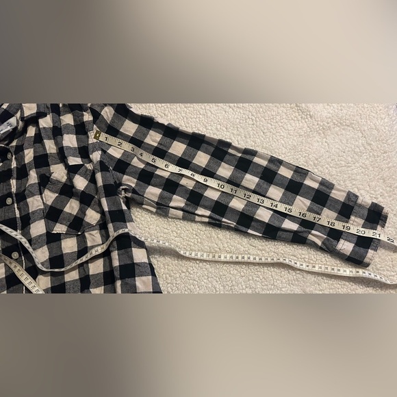 Old Navy Women’s Tunic Button Down Long Sleeve Plaid Shirt Size XL - Picture 9 of 11